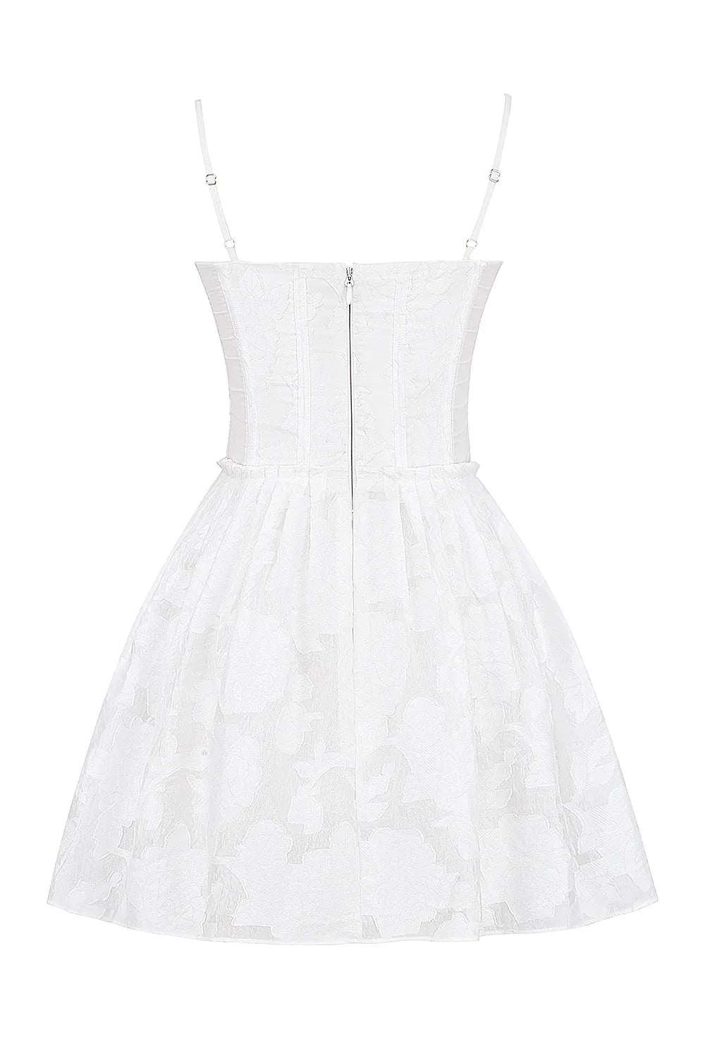Nerissa White Jacquard Corset Mini Dress