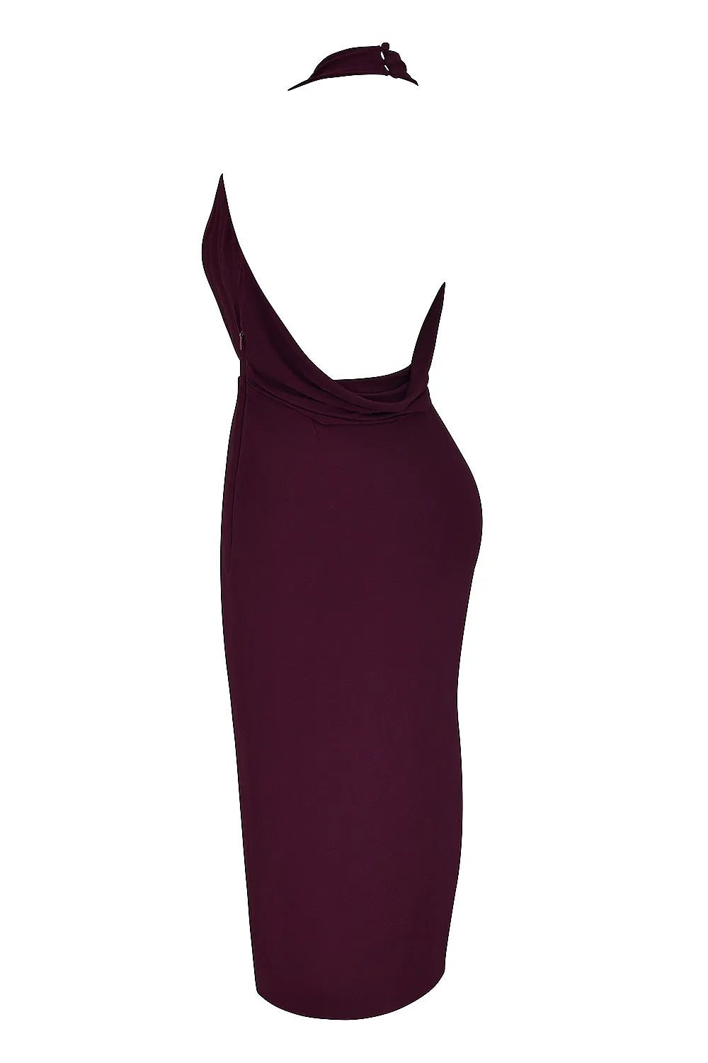 Florentina Merlot Draped Midi Dress