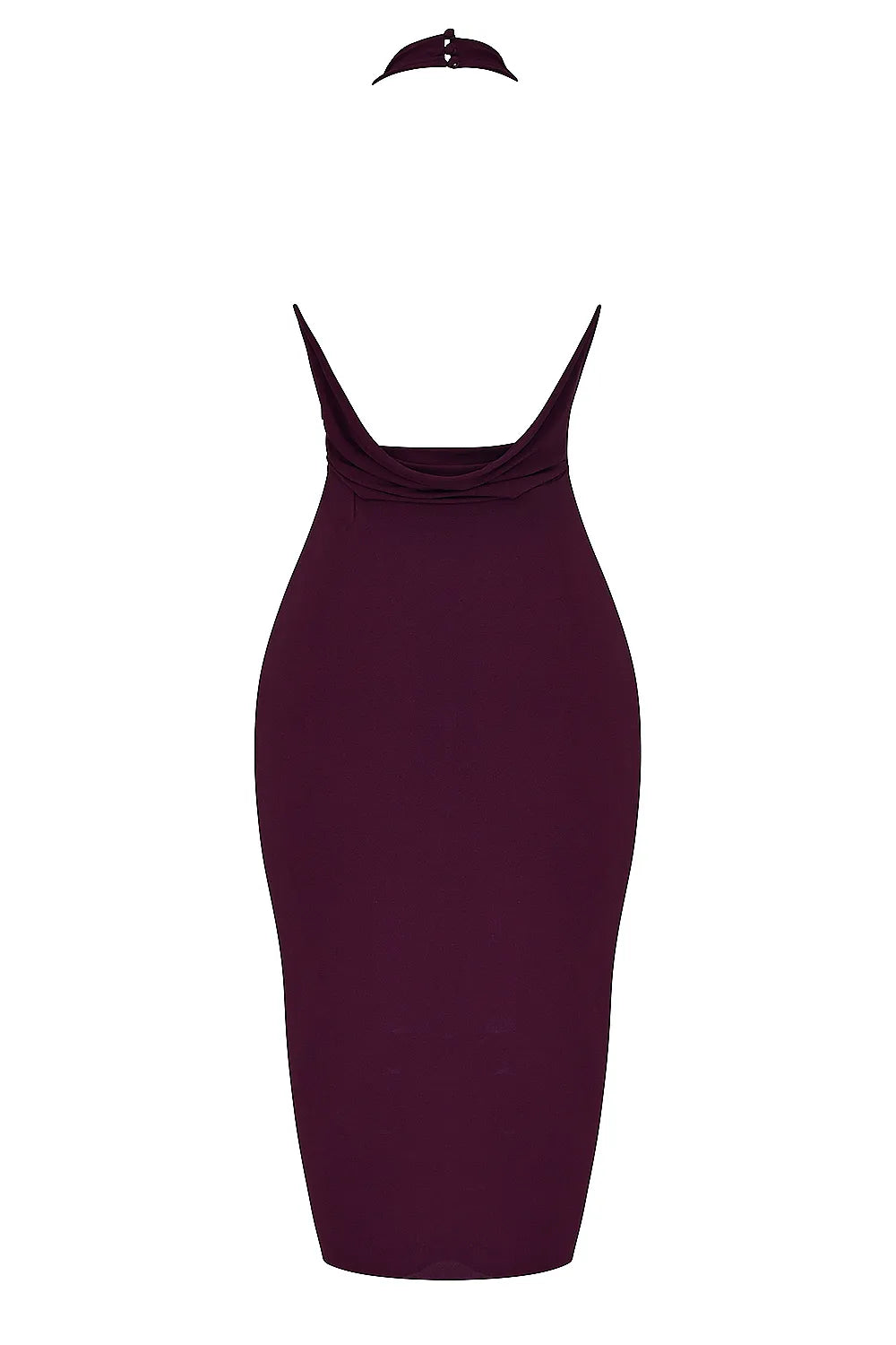 Florentina Merlot Draped Midi Dress