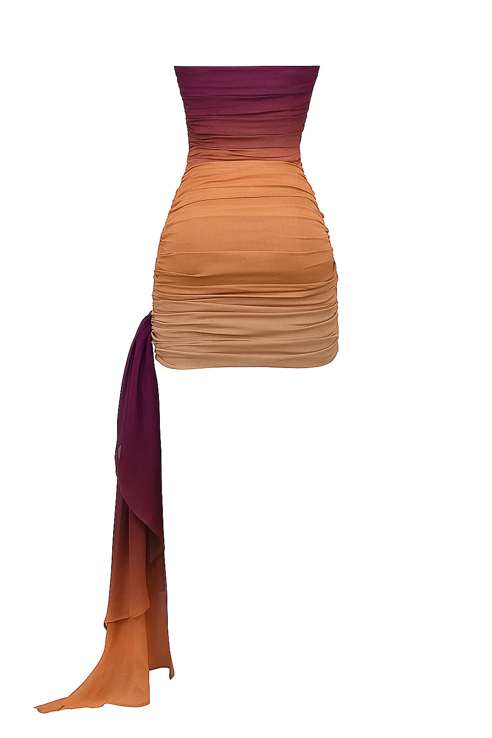 Sofie Ombre Mesh Strapless Mini Dress