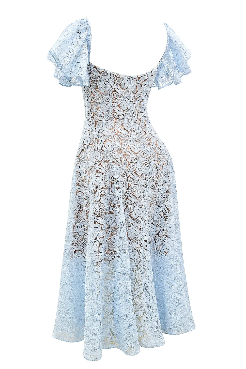 Austen Bluebell Floral Lace Midi Dress