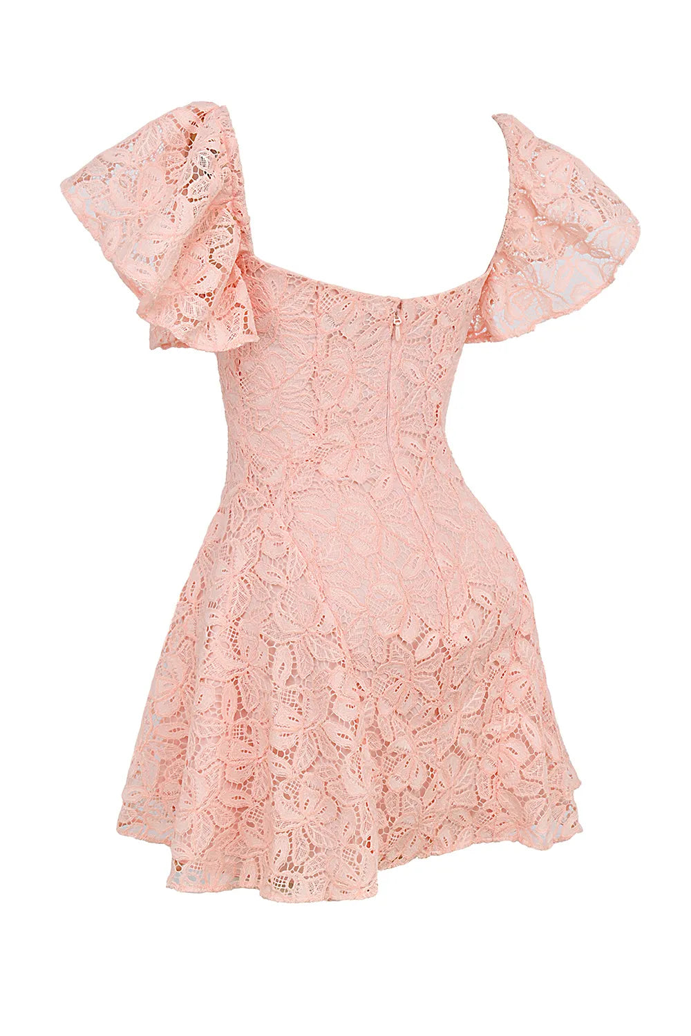 Verity Perfectly Pink Floral Lace Mini Dress