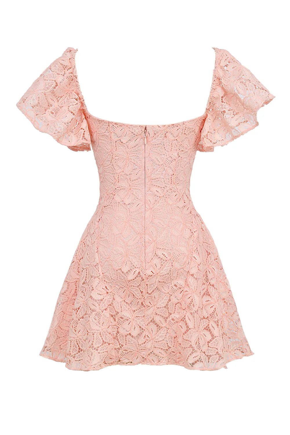Verity Perfectly Pink Floral Lace Mini Dress