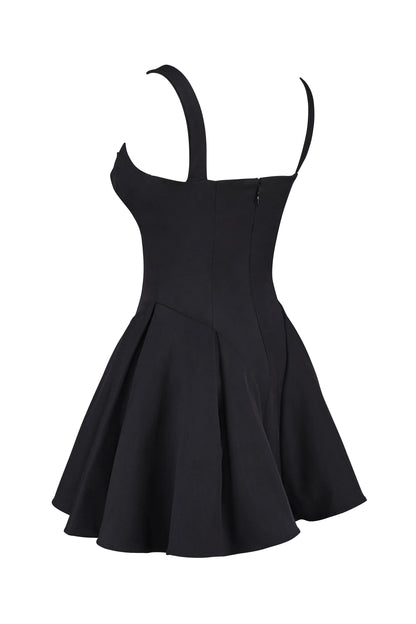 Bunny Black Twill Mini Dress