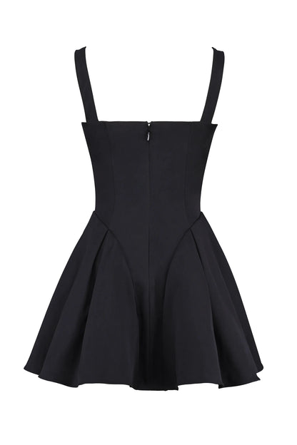 Bunny Black Twill Mini Dress