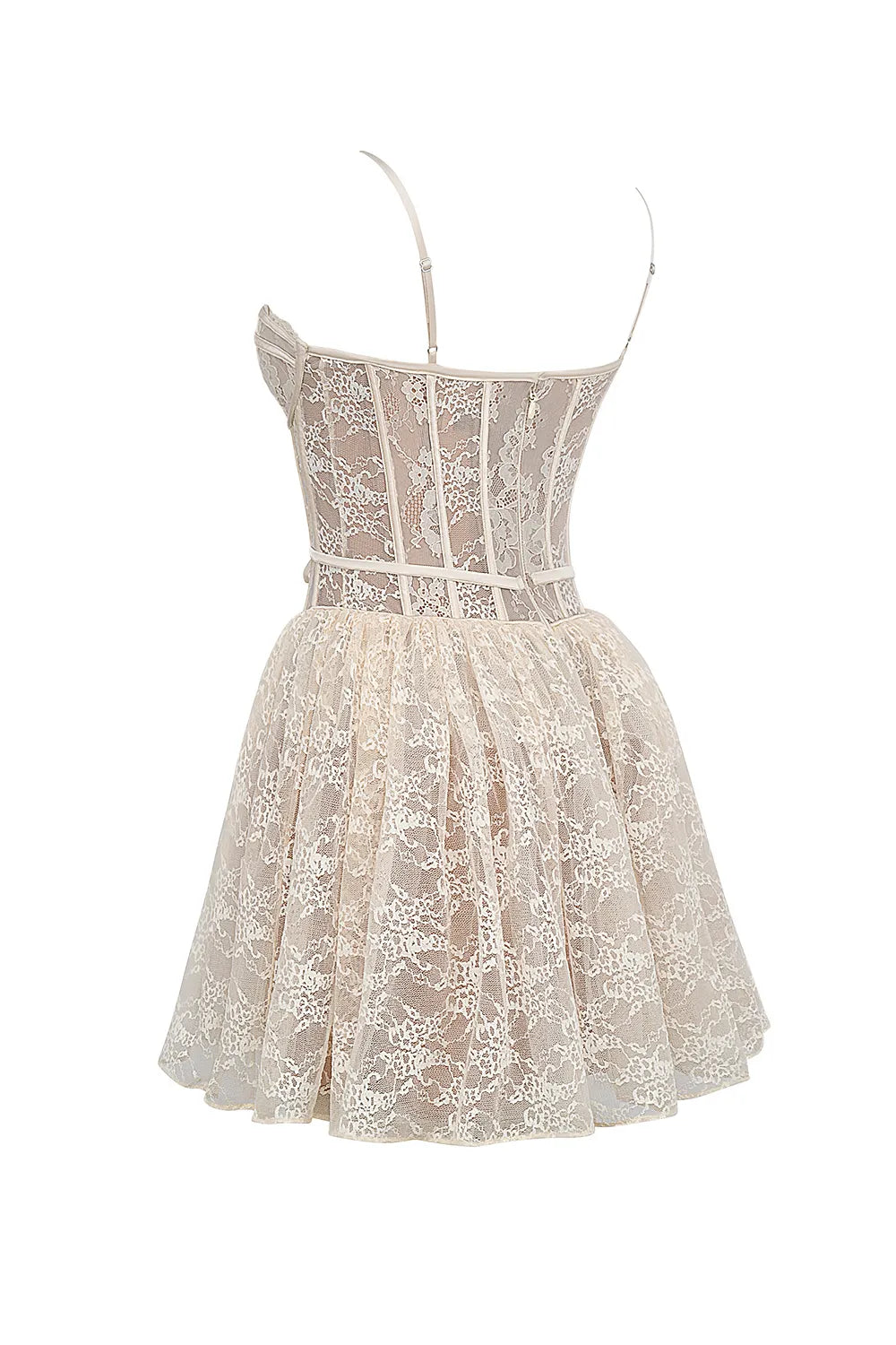 Louisa Vintage Cream Lace Mini Dress