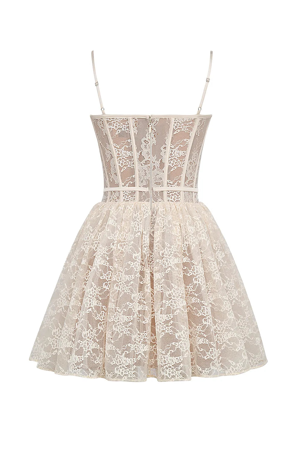 Louisa Vintage Cream Lace Mini Dress