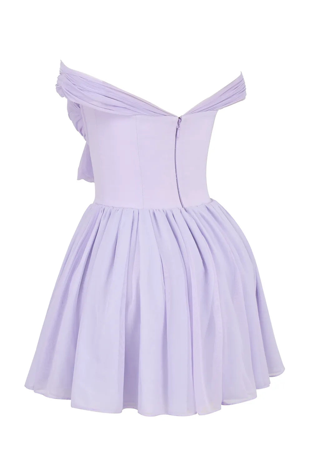 Soleil Orchid Off Shoulder Mini Dress