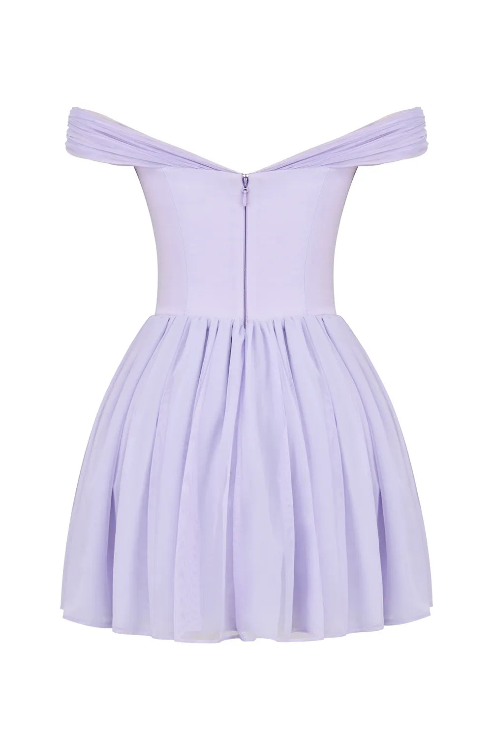 Soleil Orchid Off Shoulder Mini Dress