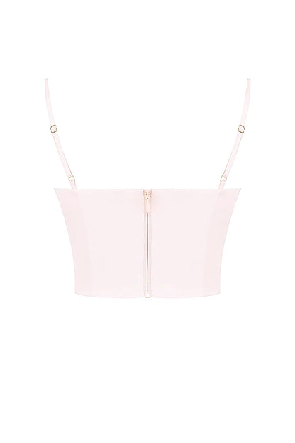 Pabla Ballerina Pink Cropped Bralette Top