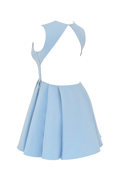 Ingrid Tuscan Blue Twill Mini Dress