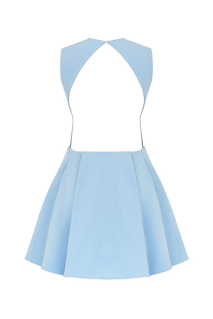 Ingrid Tuscan Blue Twill Mini Dress