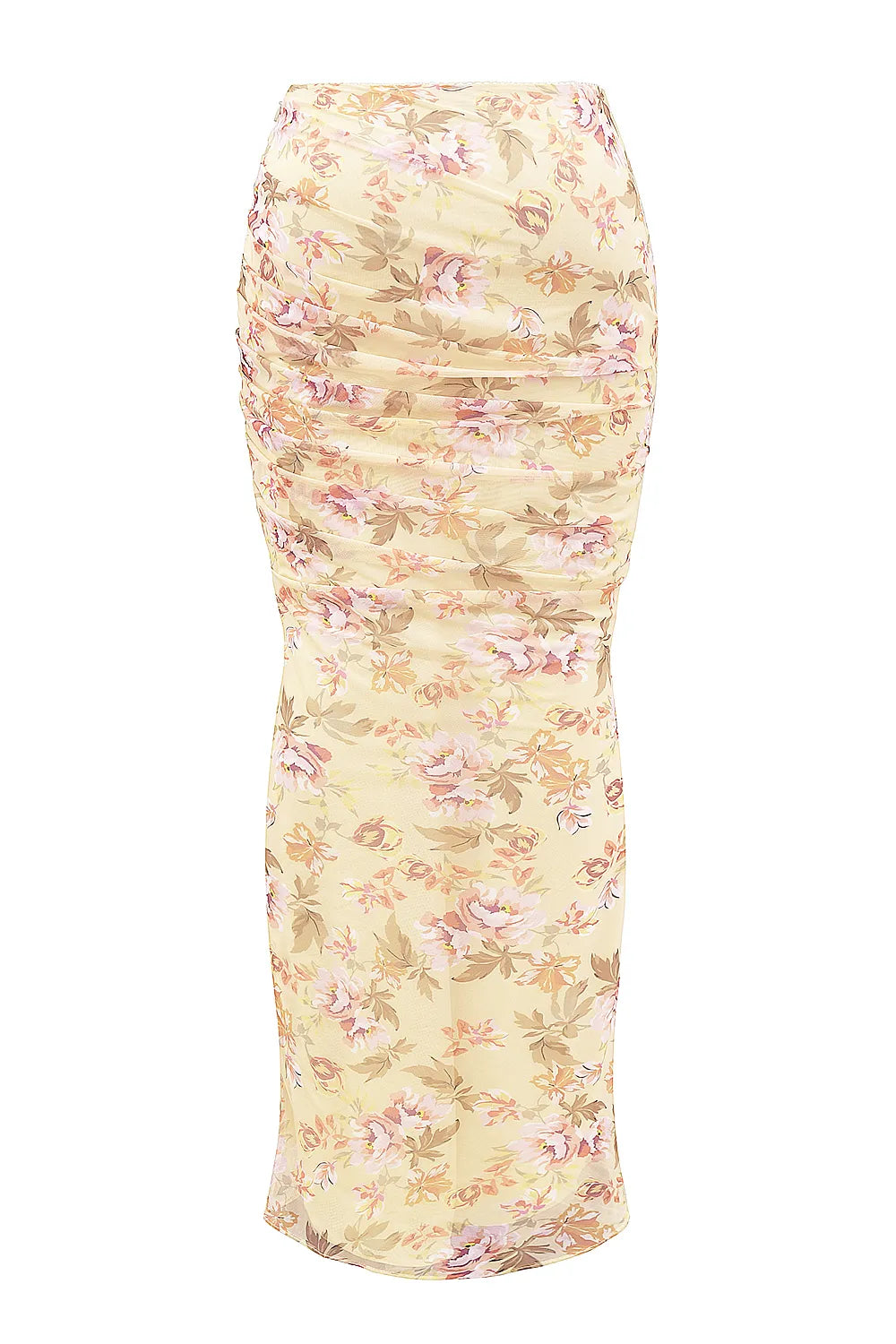 Cassidy Honeyflower Print Fluted Hem Maxi Skirt