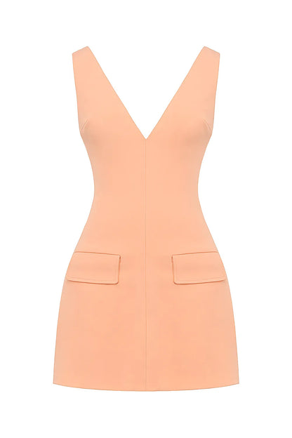 Olympia Sorbet Plunge Mini Dress