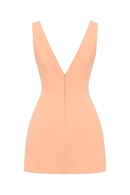 Olympia Sorbet Plunge Mini Dress