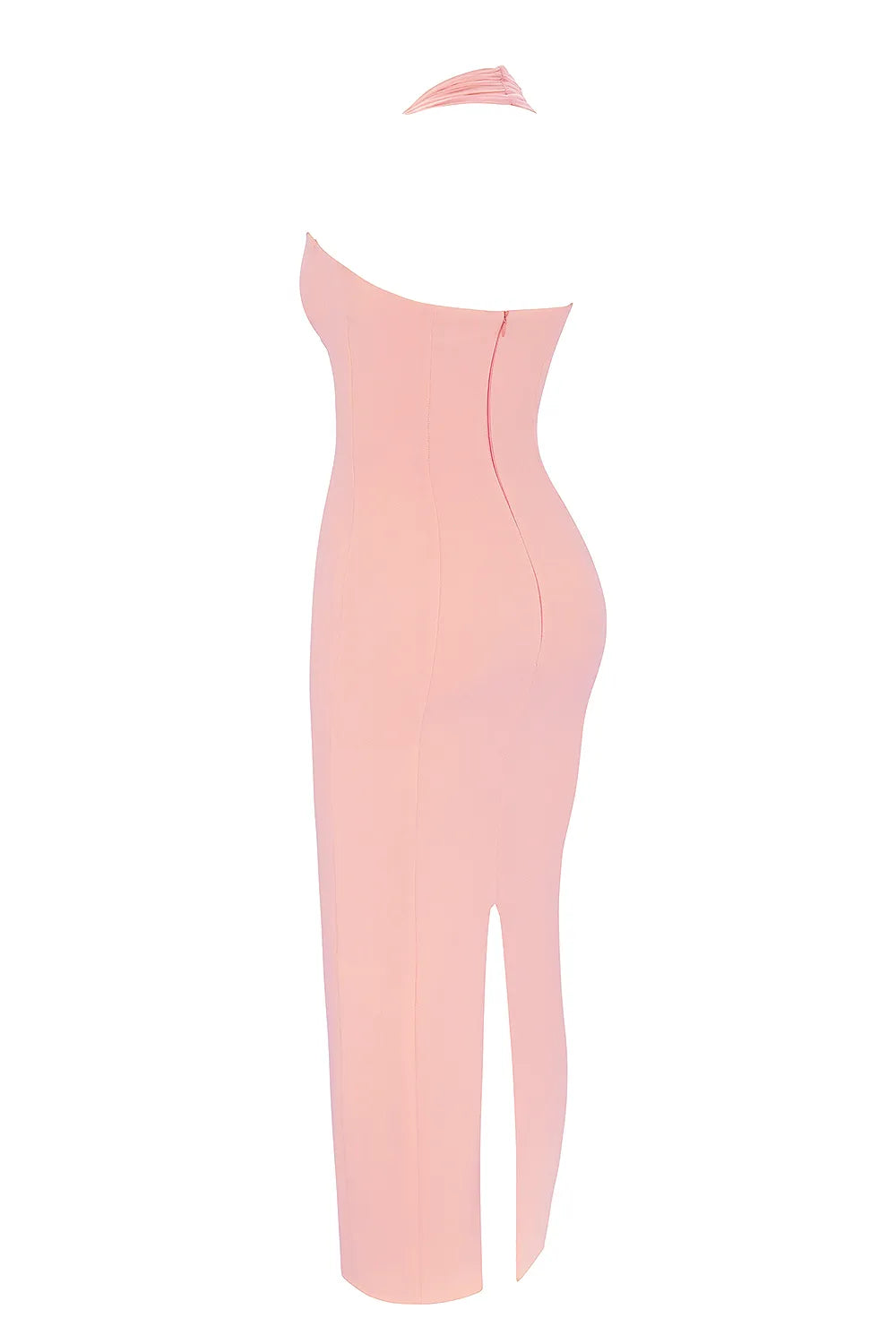 Gianina Sorbet Crepe Halter Maxi Dress