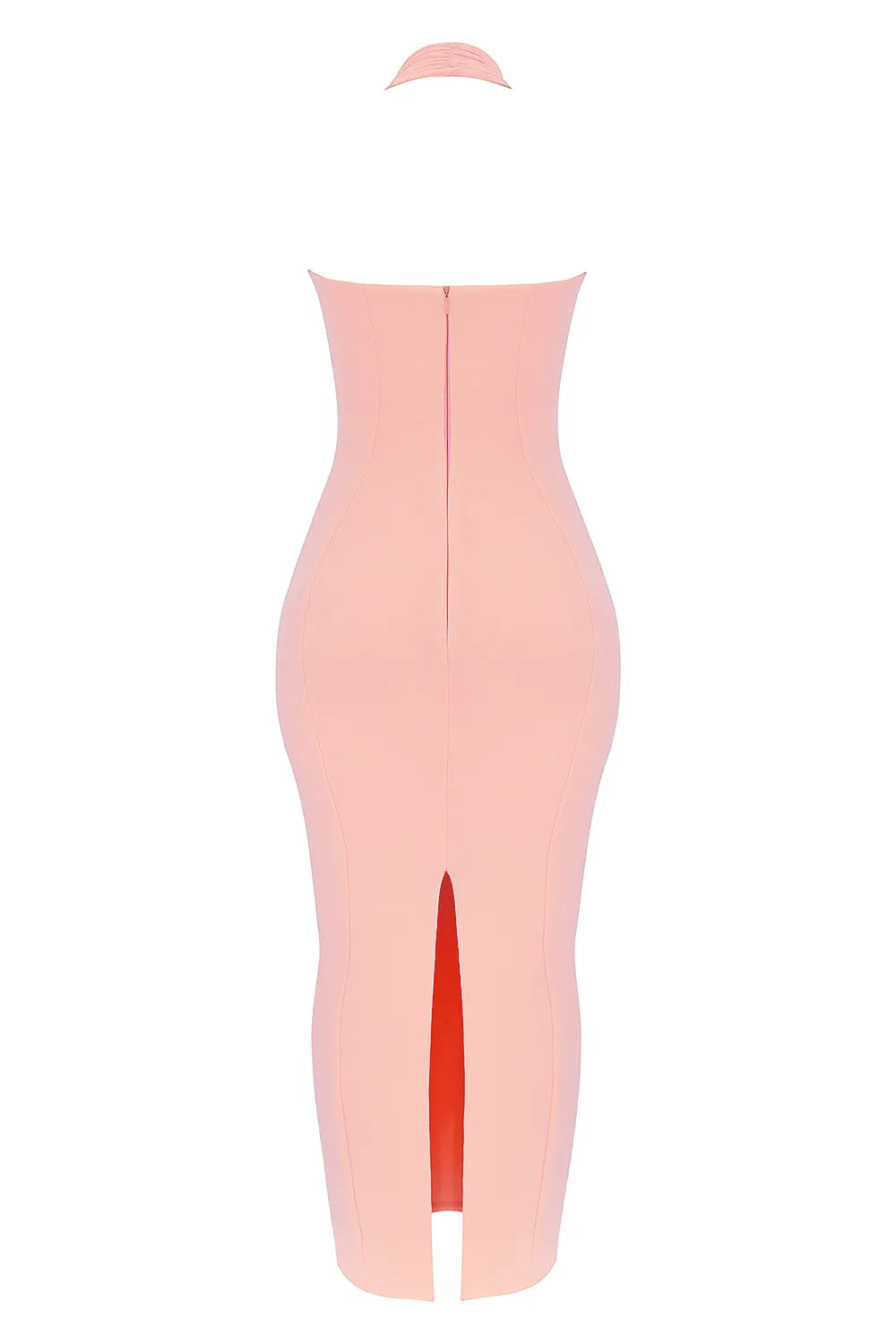 Gianina Sorbet Crepe Halter Maxi Dress