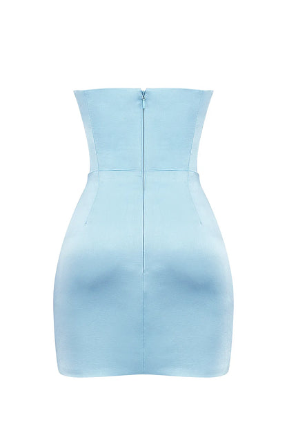 Odelle Ocean Blue Strapless Mini Dress