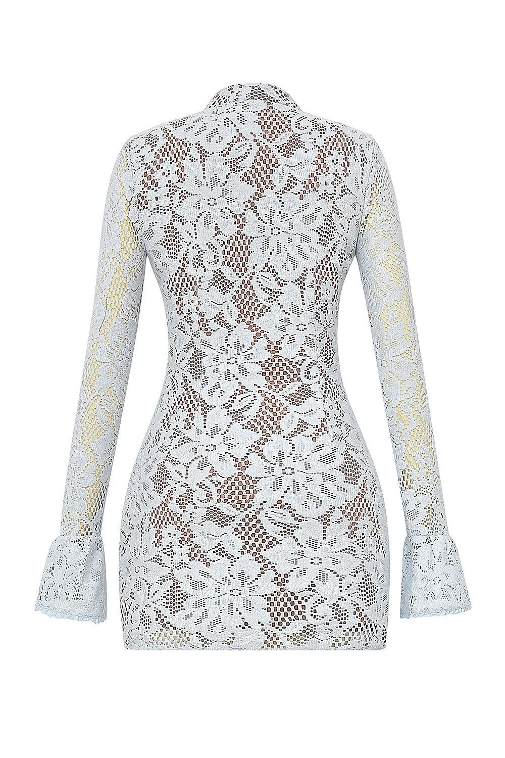 Brianna Bluebell Keyhole Lace Mini Dress