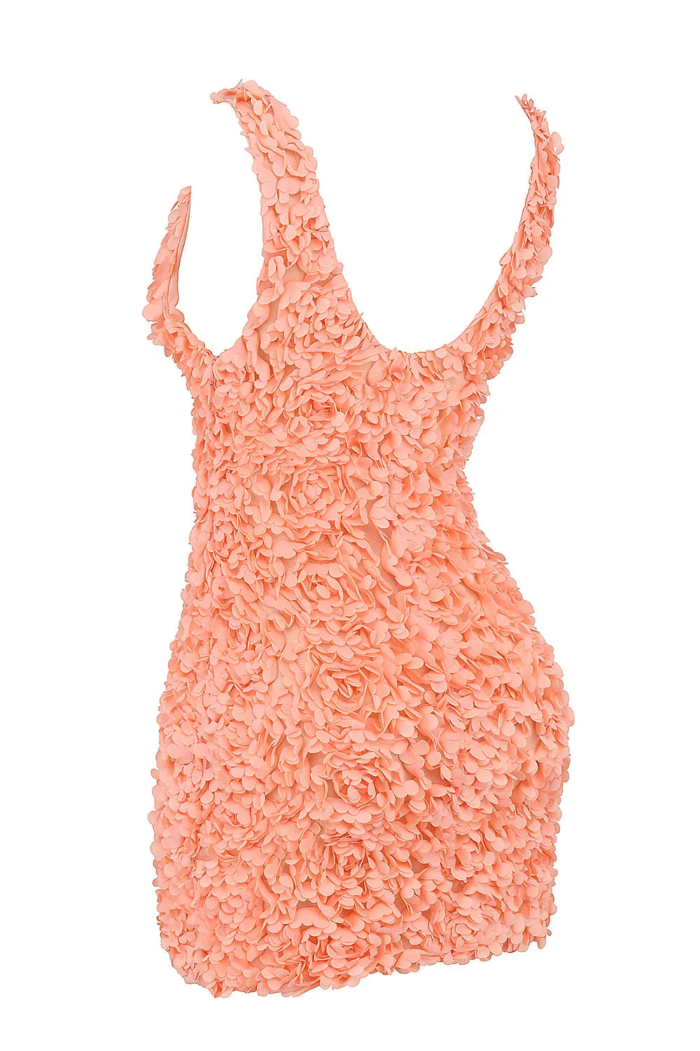 Faena Sorbet Plunge Floral Appliqué Mini Dress