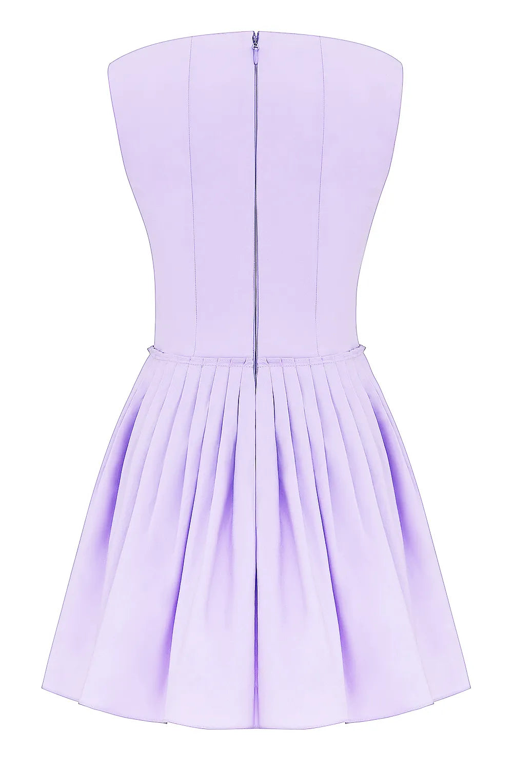 Cupid Orchid Pleated Cotton Mini Dress