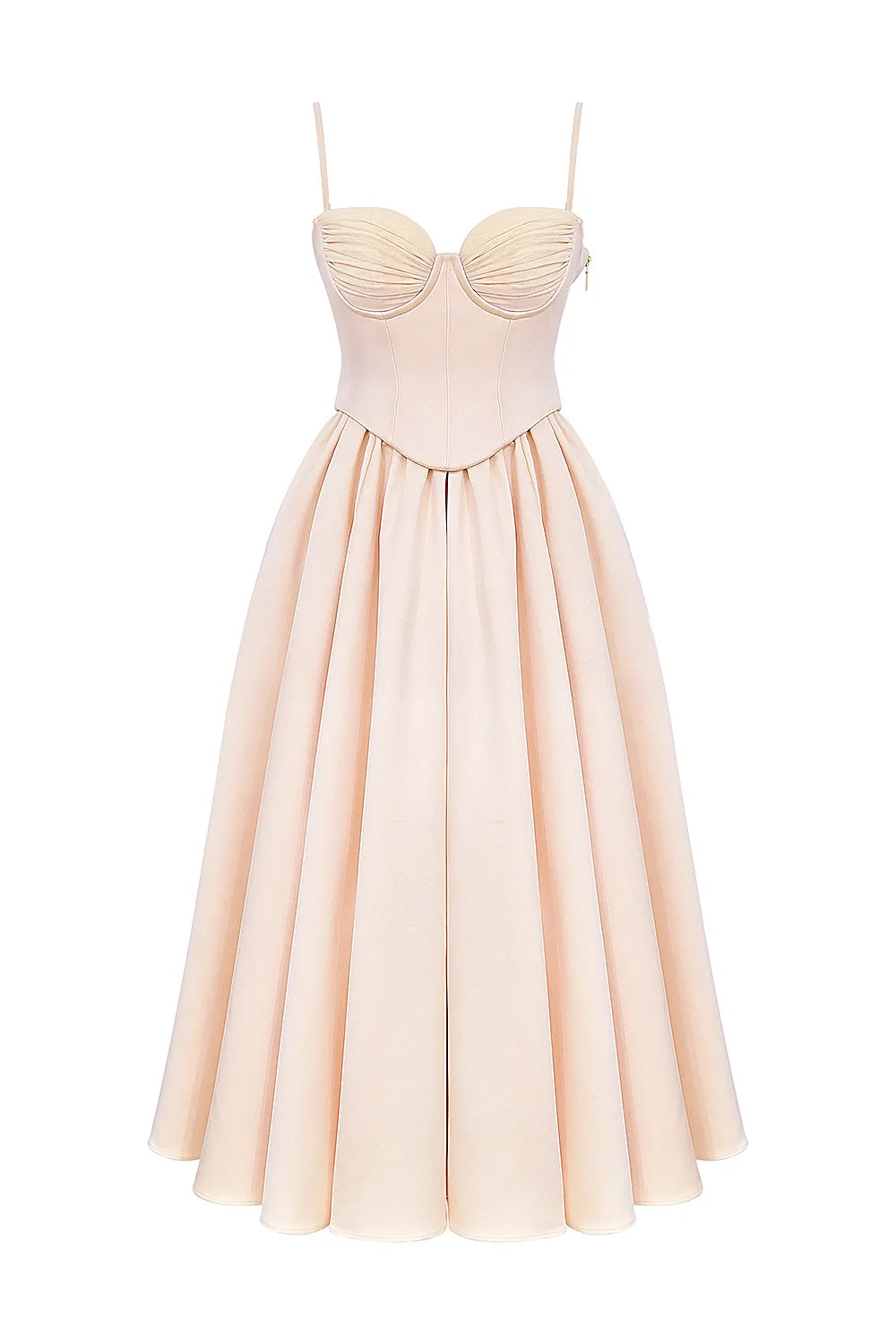 Perfect Peach Satin Corset and Skirt