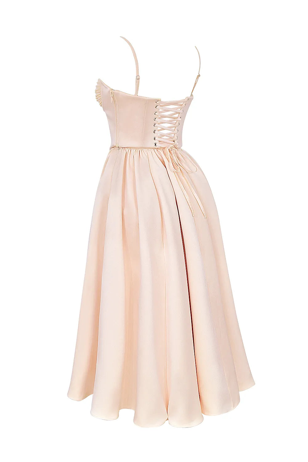 Perfect Peach Satin Corset and Skirt