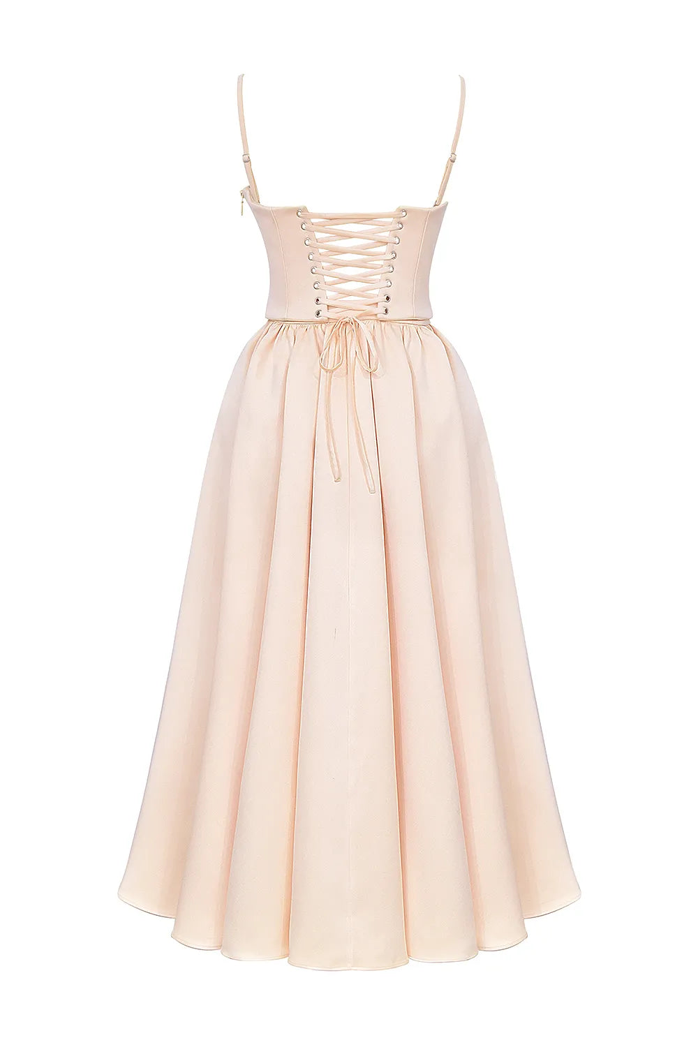 Perfect Peach Satin Corset and Skirt