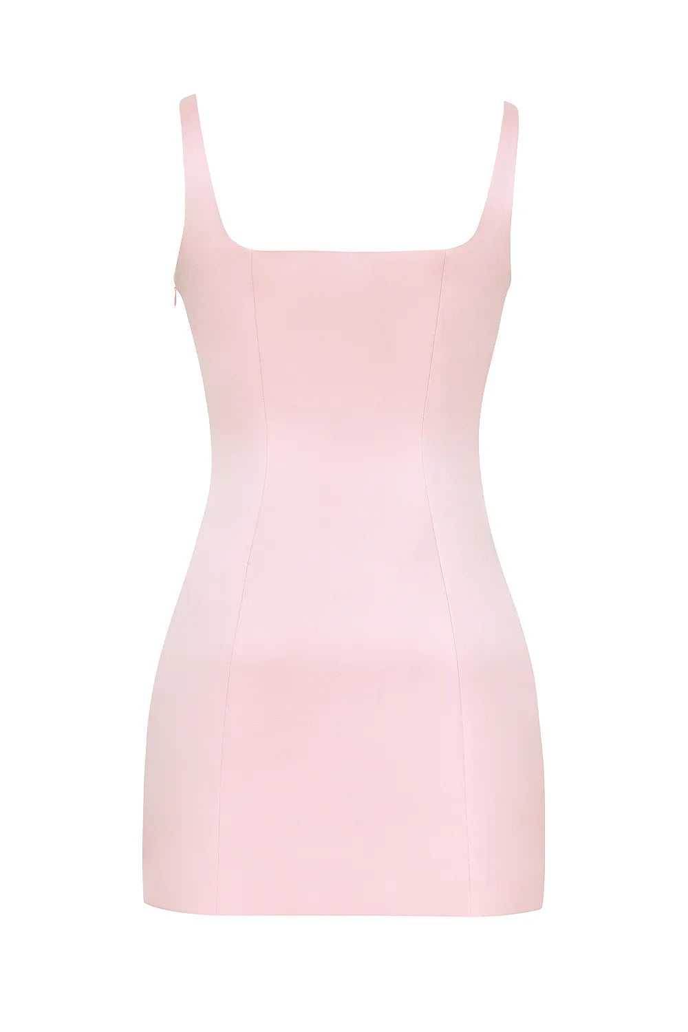 Cosette Rose Shadow Satin Sleeveless Mini Dress