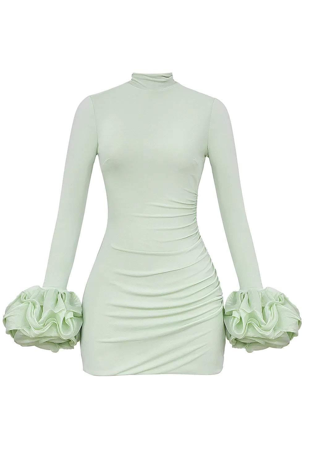 Camilla Pistachio Ruffle Cuff Mini Dress