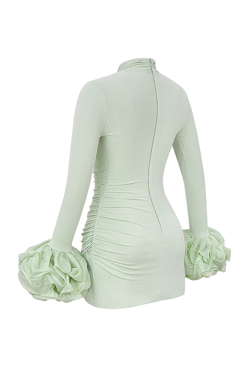 Camilla Pistachio Ruffle Cuff Mini Dress