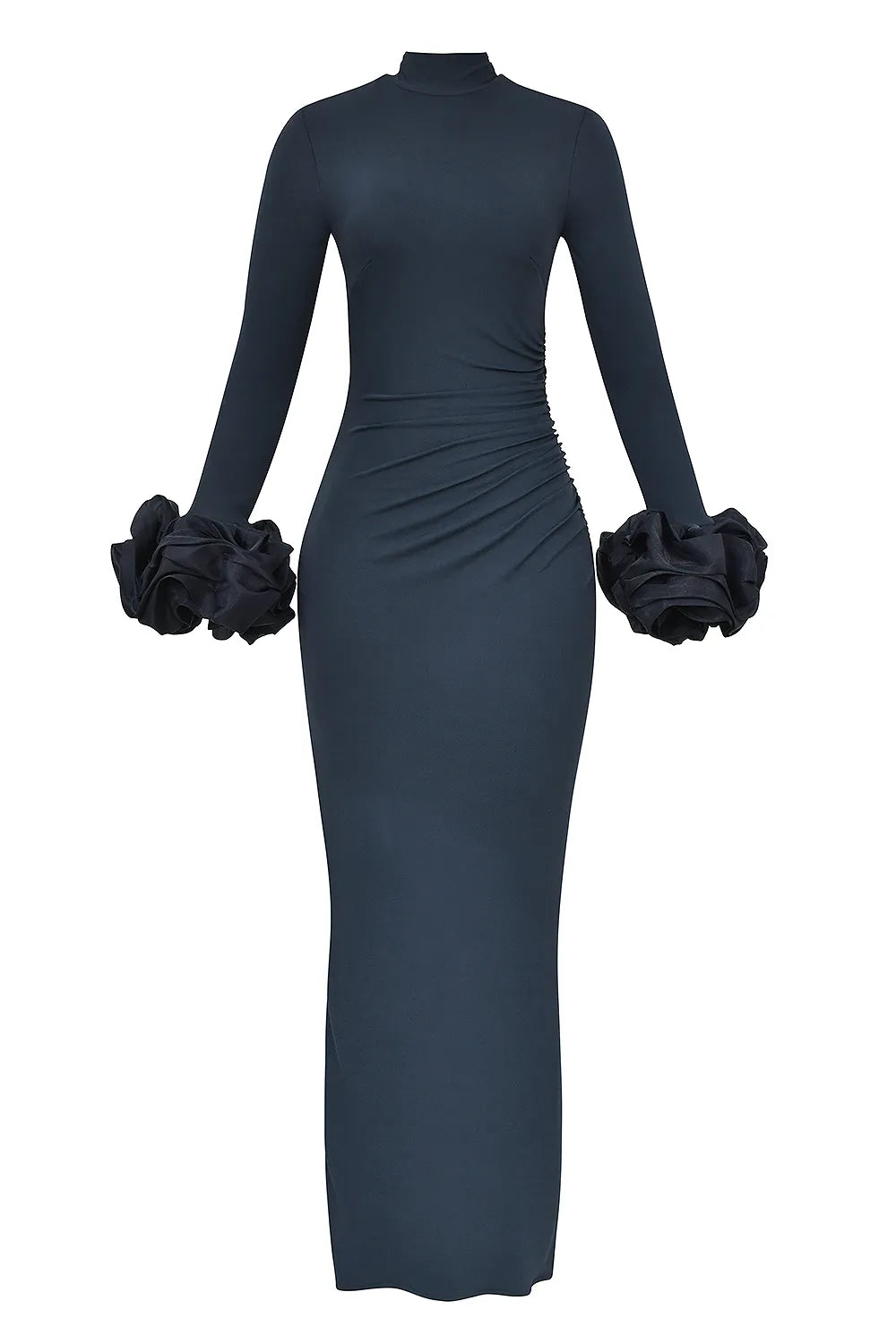Fabienne Midnight Ruffle Sleeve Maxi Dress