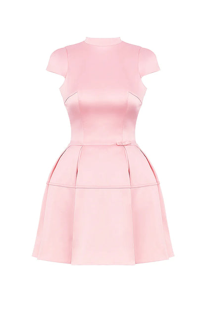 Saida Parisian Pink Backless Mini Dress