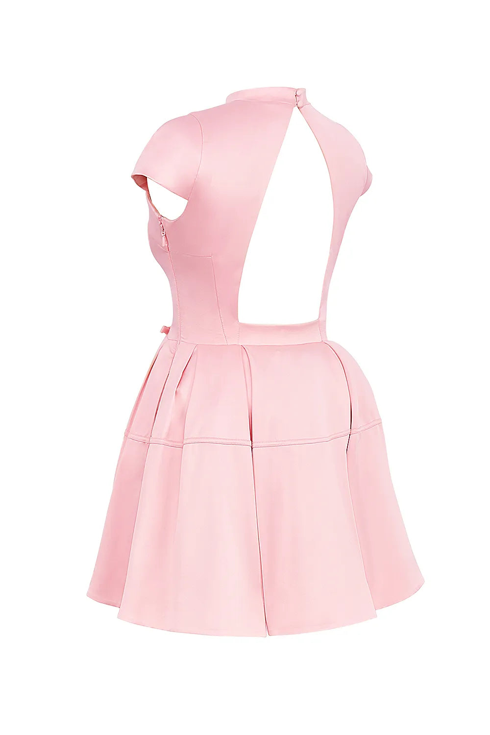 Saida Parisian Pink Backless Mini Dress