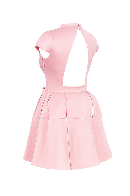 Saida Parisian Pink Backless Mini Dress