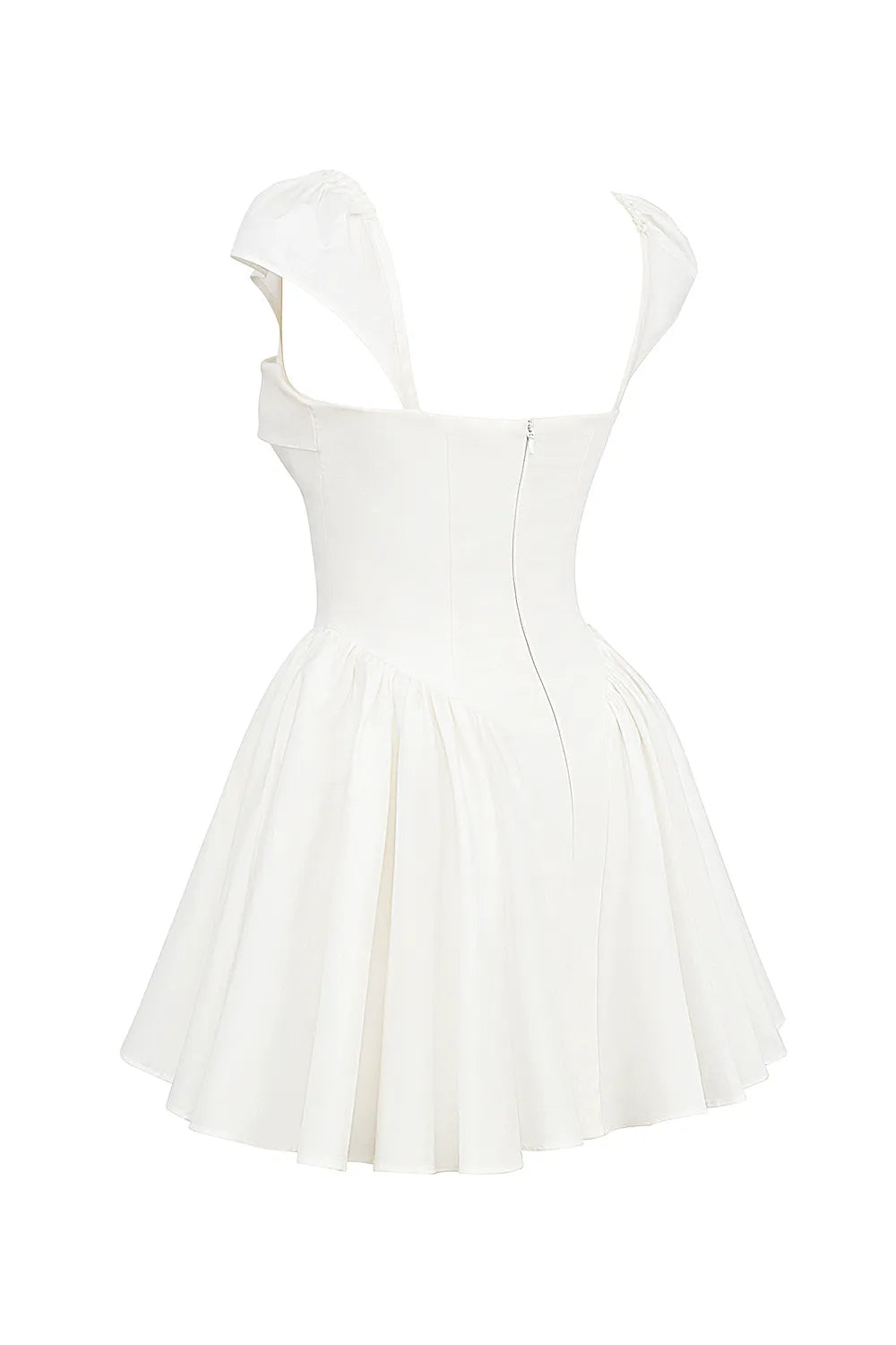 Florence White Cotton Corset Mini Dress
