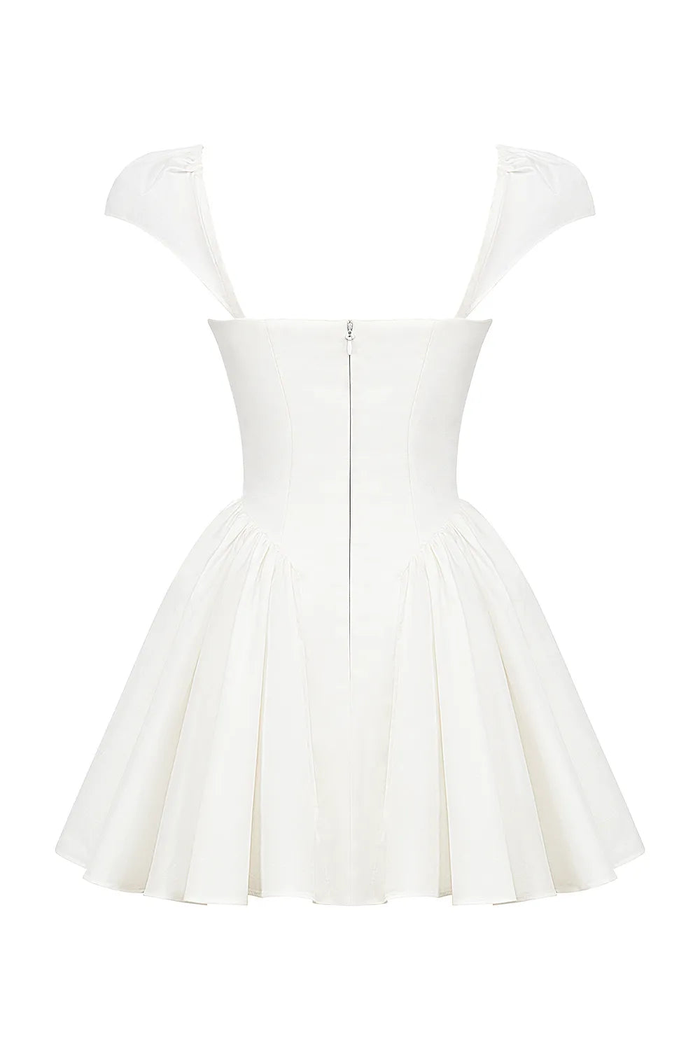 Florence White Cotton Corset Mini Dress