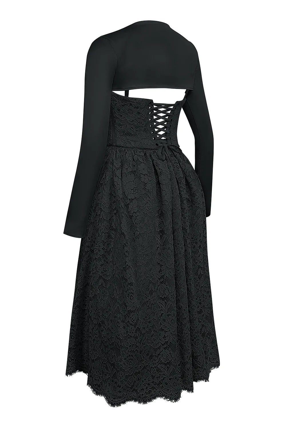 Duchess Black Lace Corset, Skirt and Bolero