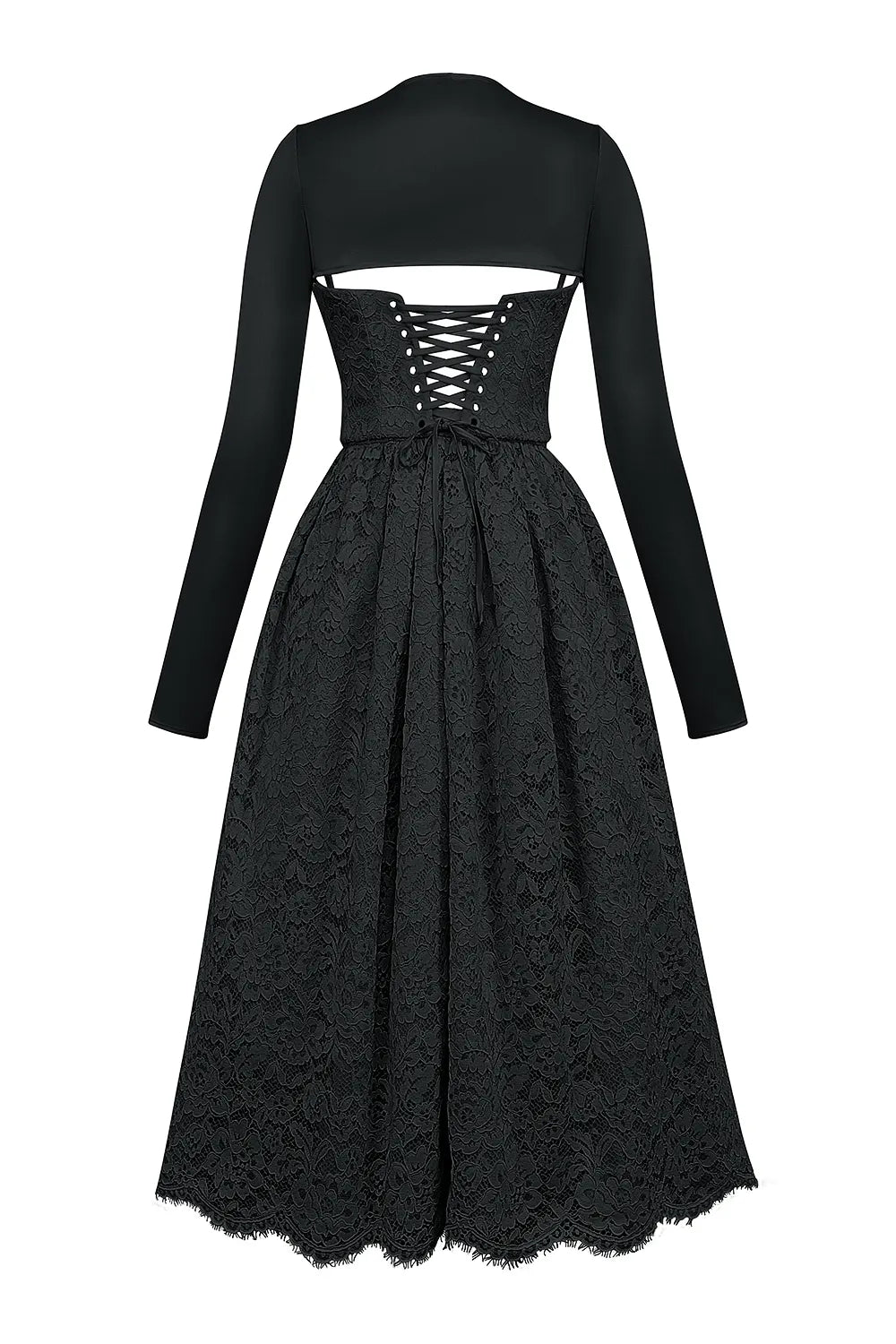 Duchess Black Lace Corset, Skirt and Bolero