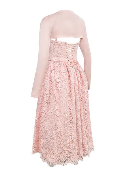 Duchess Ballerina Pink Lace Corset, Skirt and Bolero