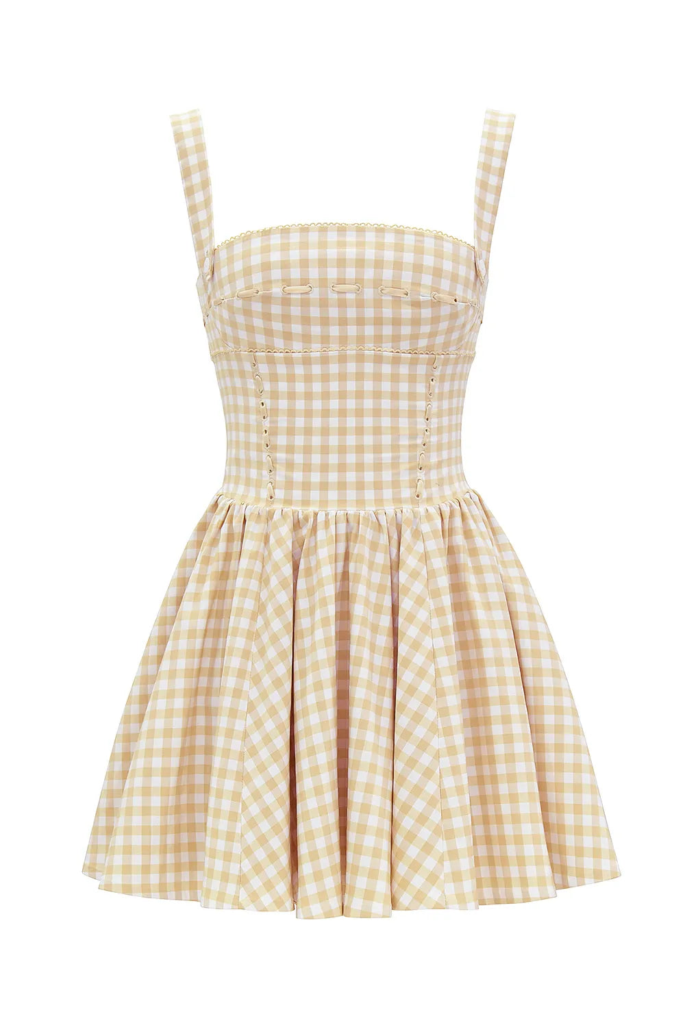 Isadora Gingerbread Gingham Mini Dress