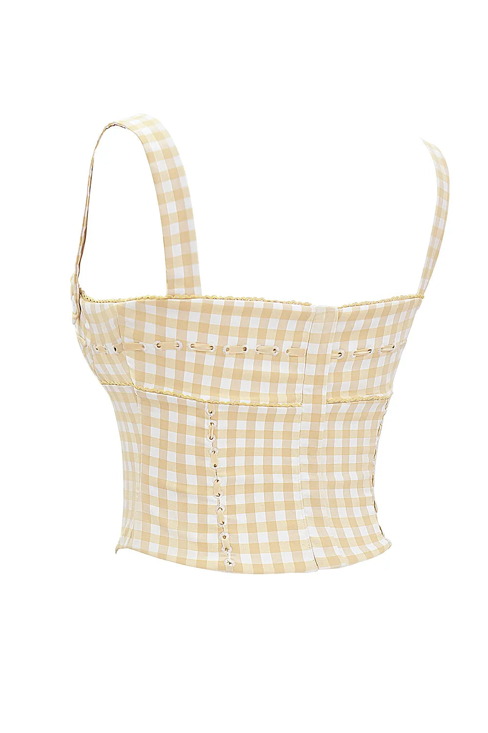 Lottie Gingerbread Gingham Corset