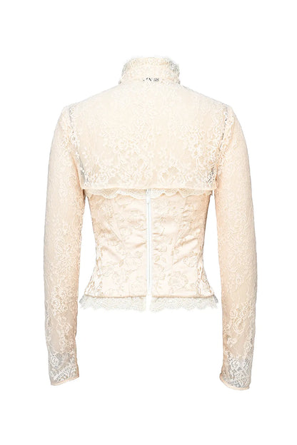 Perdita Ivory Metallic Jacquard Corset & Bolero