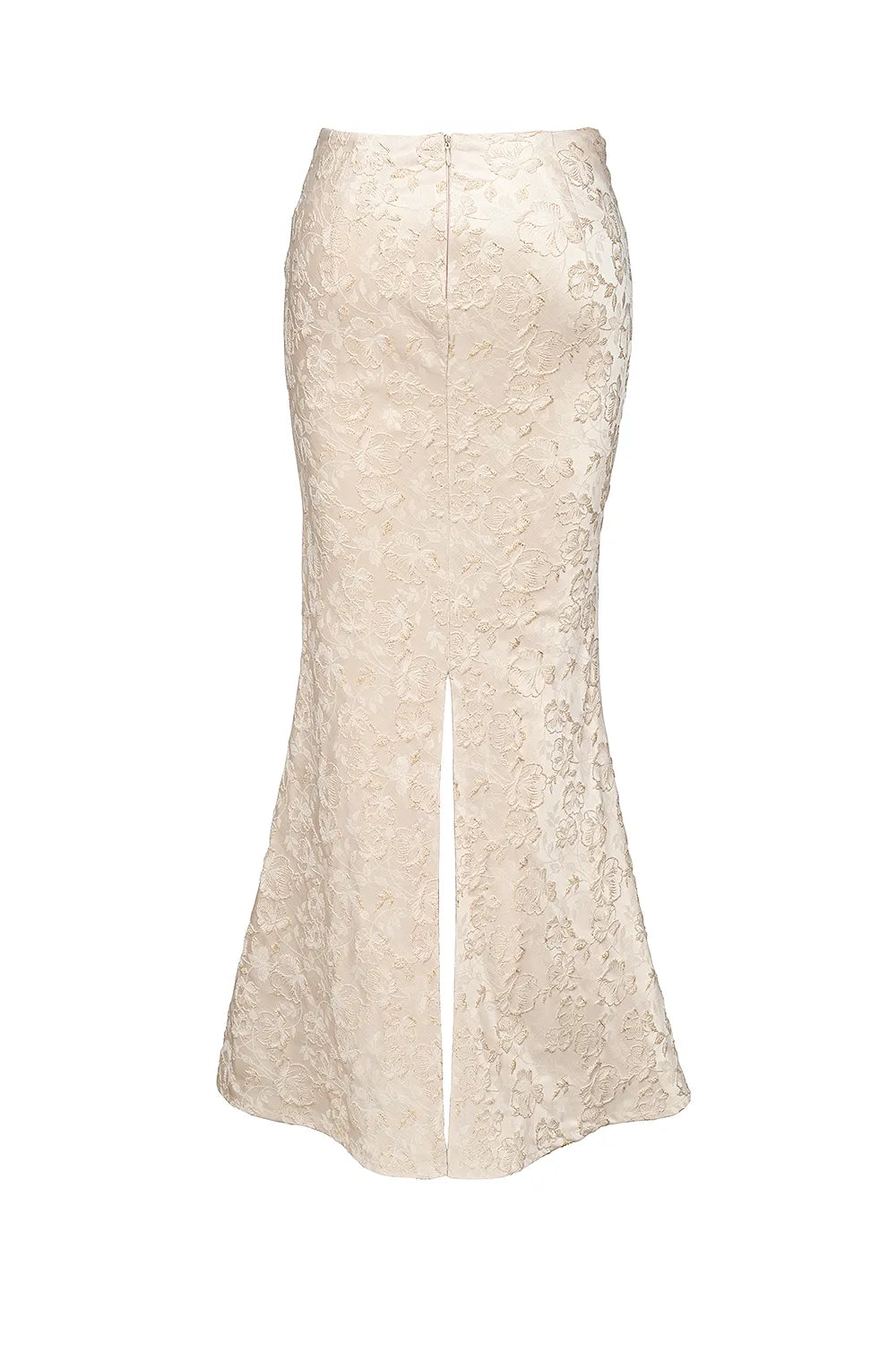Mara Ivory Metallic Jacquard Maxi Skirt