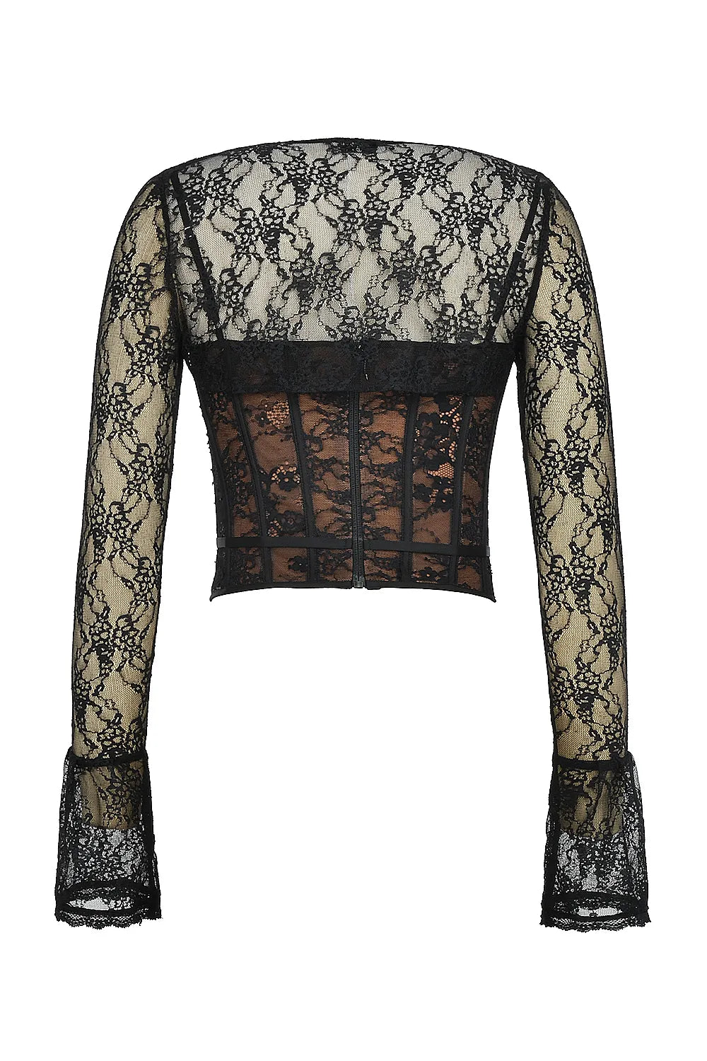Lisette Black Lace Corset Top with Bolero