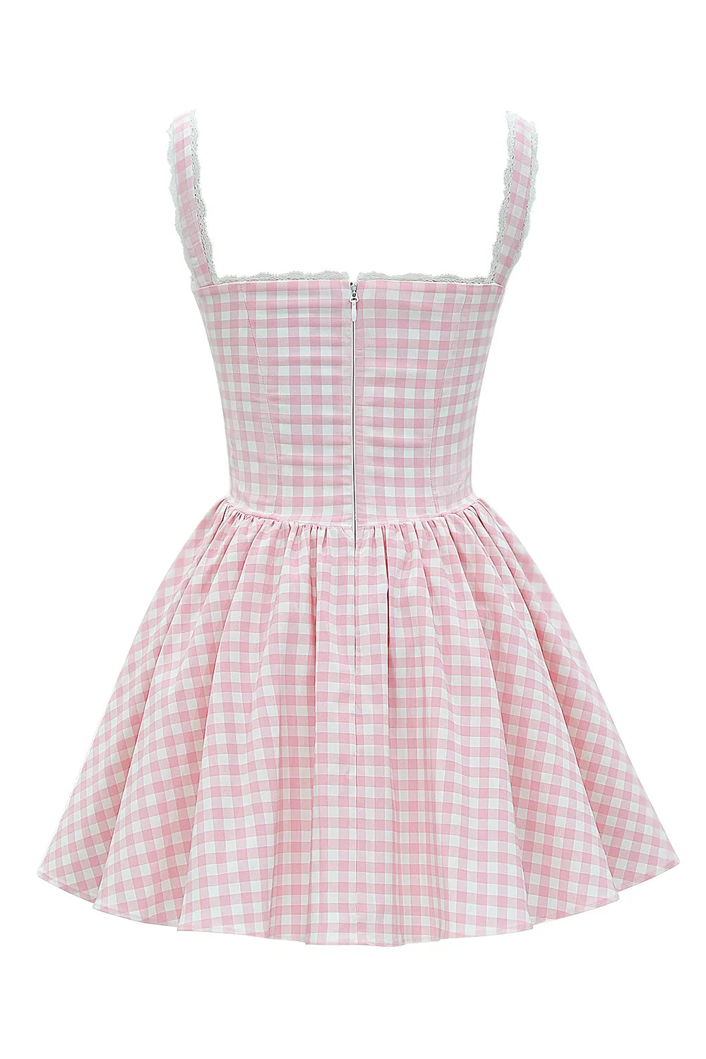 Brigitte Strawberry Shortcake Gingham Corset Mini Dress