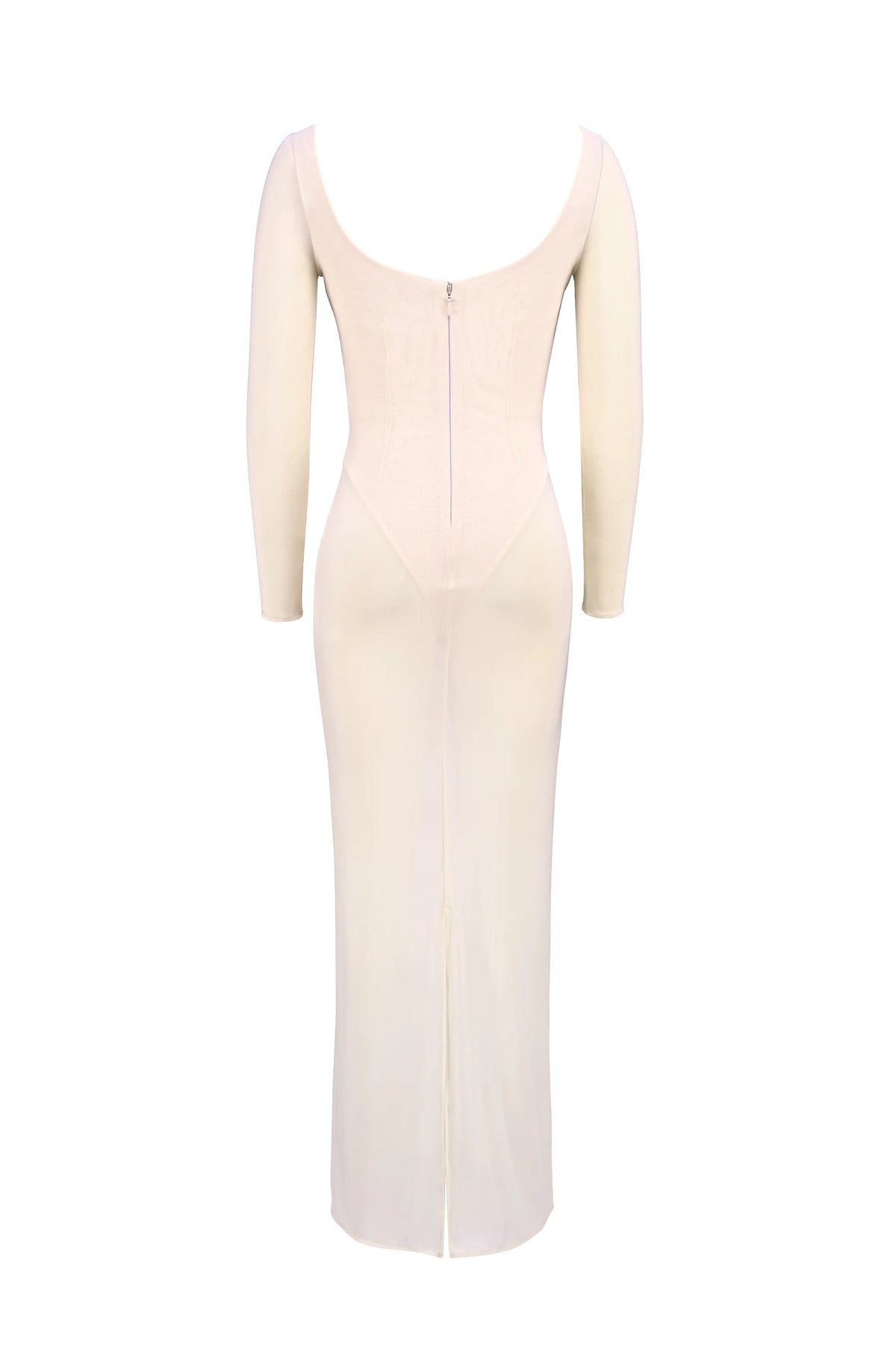 Everly Blush Mesh Maxi Dress with Bodysuit