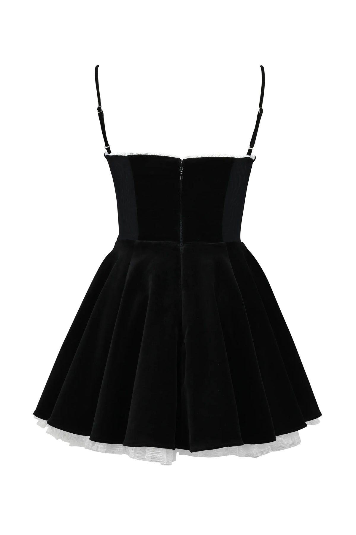 Minimoiselle Black Velvet Tulle Mini Dress