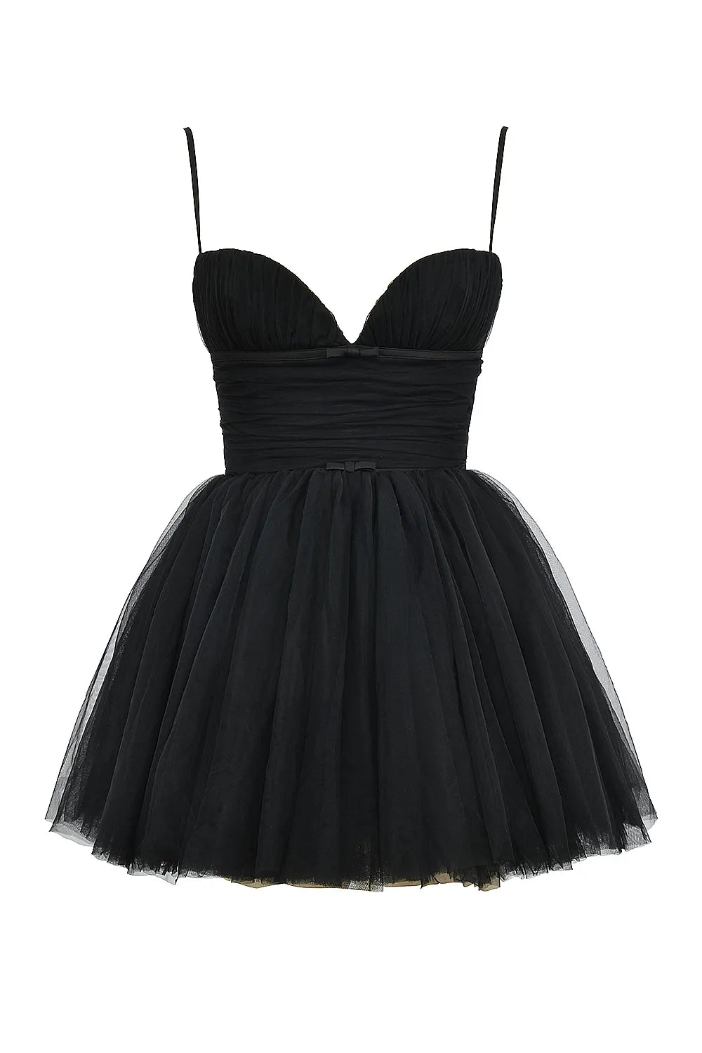 Princess Black Tulle Mini Dress