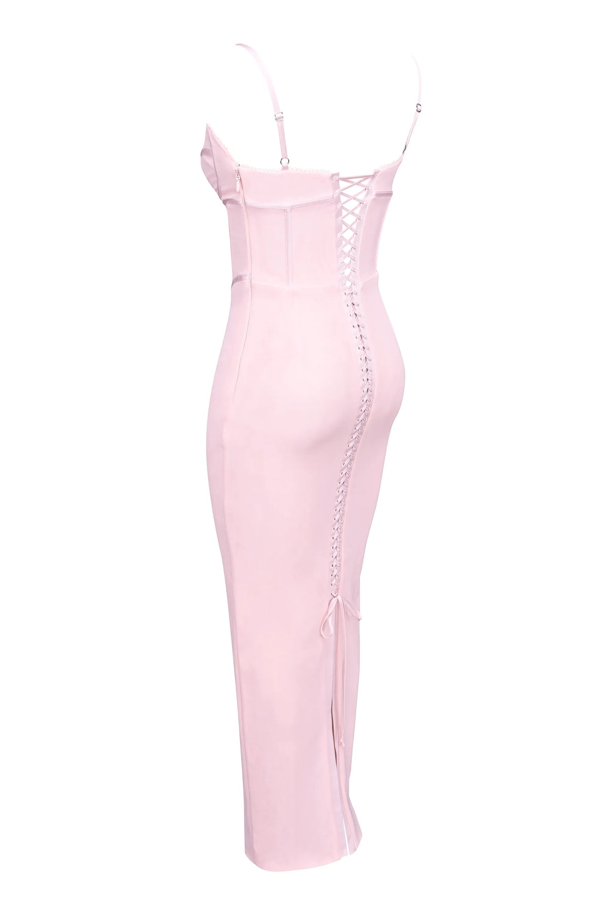 Romy Pink Mesh Bodycon Maxi Dress
